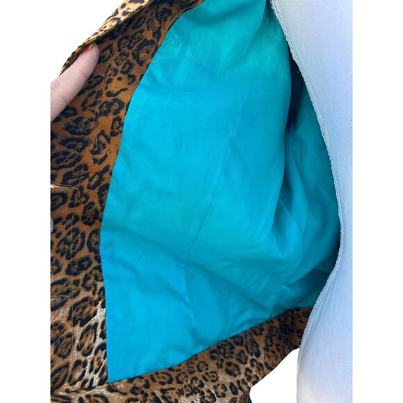 Russell Kemp Women's Vintage Secretary Career Sequin Jacket Animal Print Size 10 - Picture 10 of 10